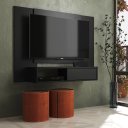Ver imagem 2 de Painel TV 32 40 50 Polegadas com Nicho e Porta Stella - moweis - Preto