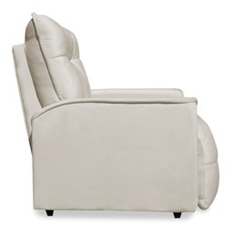 Poltrona do Papai Reclinável Confortável Manual Comfort Veludo Bege - Montanaris Decor - 4