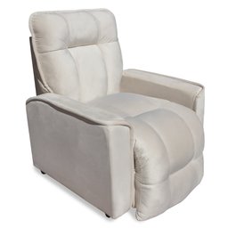 Poltrona do Papai Reclinável Confortável Manual Comfort Veludo Bege - Montanaris Decor - 2