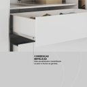 Ver imagem 7 de Guarda Roupa Casal com Espelhos 3 Portas 4 Gavetas 100% MDF London Yescasa