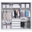 Ver imagem 2 de Guarda Roupa Casal com Espelhos 3 Portas 4 Gavetas 100% MDF London Yescasa