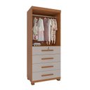 Ver imagem 4 de Guarda-Roupa Infantil 2 Portas 4 Gavetas Anne Espresso Móveis Marrom/Cinamomo/Off White