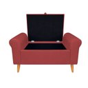 Ver imagem 3 de Recamier Bau Rio 1,60m Suede Bordo - Inova Decor