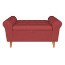 Ver imagem 1 de Recamier Bau Rio 1,60m Suede Bordo - Inova Decor