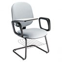 Ver imagem 1 de Cadeira Universitária com Prancheta para Escolas Linha Uno Cinza