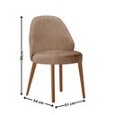 Ver imagem 4 de Conjunto de Mesa de Jantar Bia Tampo Barril Laminado e 6 Cadeiras Ester Marrom/Atacama/Imbuia/Cinamomo