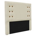 Ver imagem 1 de Cabeceira Casal 1,40m Genova Veludo - Pallazio - Bege