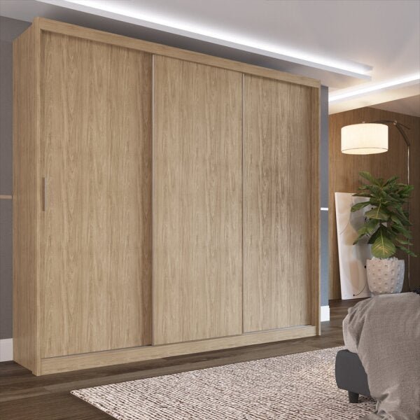 Guarda Roupa Casal 3 Portas 2 Gavetas 100% MDF London Yescasa - 1