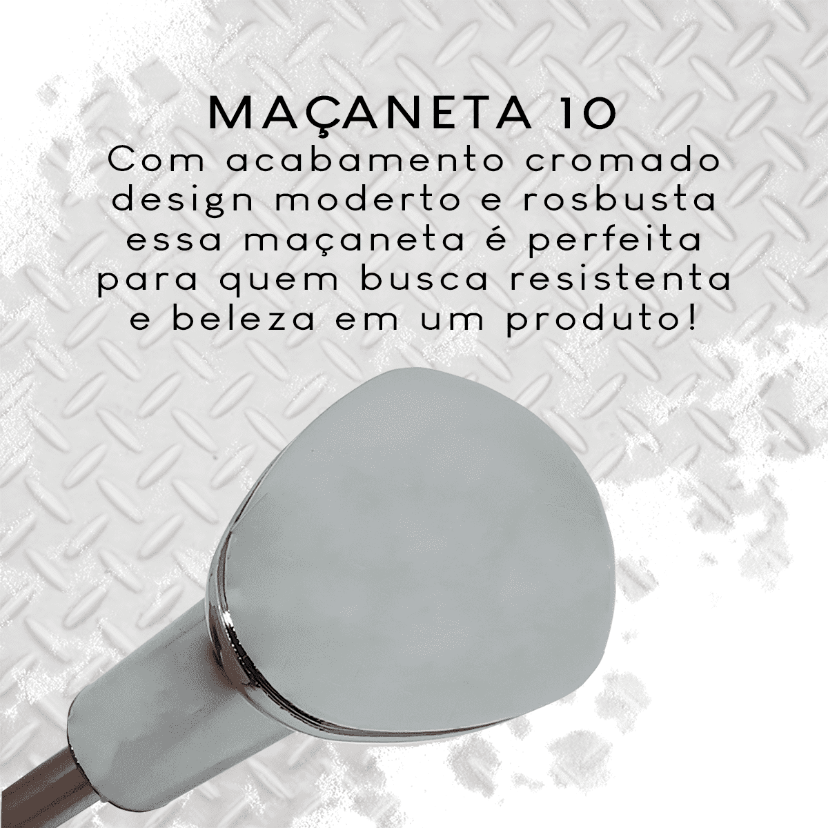 Maçaneta para Porta Modelo Taco de Golf Cromado Universal Stam Macaneta 10 - Cromado - 5