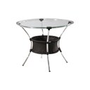 Ver imagem 1 de Mesa de Jantar Redonda com Tampo de Vidro 1,40m em Alumínio e Junco Tabaco Angoéra