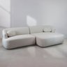 Sofa Roma C/ Chaise Tec Linho Robust Cor 15014 210cm Gralha Azul Bege Claro 210cm - 2