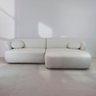 Sofa Roma C/ Chaise Tec Linho Robust Cor 15014 210cm Gralha Azul Bege Claro 210cm - 3