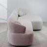Sofa Roma C/ Chaise Tec Linho Robust Cor 15014 210cm Gralha Azul Bege Claro 210cm - 4