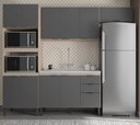Ver imagem 1 de Cozinha Modulada 5pçs com Paneleiro Torre Quente Firenze - Avena Touch/ Grafito Demóbile
