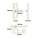 Ver imagem 4 de Fechadura Porta Abrir Digital Geko D200 Imab Bluetooth Preto
