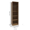 Ver imagem 3 de Guarda Roupa Modulado 02 Portas com Prateleiras 234cm Setiba - Jequitibá/Fendi