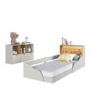 Ver imagem 5 de Quarto Infantil com Cama Solteiro Montessoriana com Iluminação LED e Comoda Lille Bege/Arenas