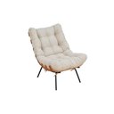 Ver imagem 3 de Kit Poltrona e Puff Costela Suede Bege Belliv Decor