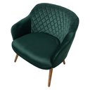 Ver mais imagens de Poltrona Decorativa Kitana Pés Madeira Palito Veludo Verde - Gran Belo