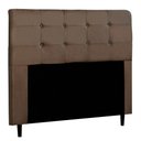 Ver imagem 1 de Cabeceira Cama Box Casal King Luna 193cm Suede Marrom