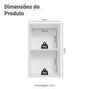 Ver imagem 2 de Armário Aéreo 40 cm 1 Porta Branco/Crema Vik Madesa