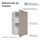 Ver imagem 3 de Armário Aéreo 40 cm 1 Porta Branco/Crema Vik Madesa