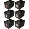 6 Caixas Organizadoras para Escritório 42x27cm Arquivo Morto Pastas Suspensas com Furação - 1