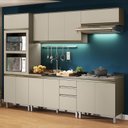Ver imagem 2 de Cozinha Modulada Connect 5 Peças Duna/cristal com Torre Quente 2 Fornos - Móveis Henn