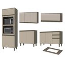 Ver imagem 3 de Cozinha Modulada Connect 5 Peças Duna/cristal com Torre Quente 2 Fornos - Móveis Henn