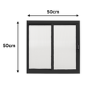 Ver imagem 6 de Vitro de Janela 50x50cm de Correr 2 Folhas Aluminio e Policarbonato para Banheiros Preto