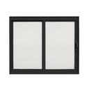 Ver imagem 5 de Vitro de Janela 50x50cm de Correr 2 Folhas Aluminio e Policarbonato para Banheiros Preto