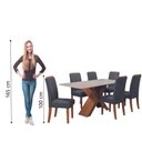 Ver imagem 6 de Conjunto de Mesa de Jantar com Tampo de Vidro 1,80m e 6 Cadeiras Grécia Dobuê – Madeirado/