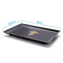 Kit Oriental P/2 Pessoas Descanso Hashi Prato Retangular Abs - 2