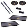 Kit Oriental P/2 Pessoas Descanso Hashi Prato Retangular Abs - 1