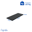 Ver imagem 3 de Kit 3 Prateleira Preta 50X20 + Suporte Flutuante Mdf  Organizadora Decoração Cozinha Banheiro Sala