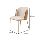 Ver imagem 4 de Conjunto 4 Cadeiras de Jantar Aurora Metal Dourado e Linho Cru