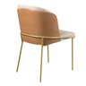 Conjunto 4 Cadeiras de Jantar Aurora Metal Dourado e Linho Cru - 2