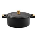 Ver imagem 1 de Caçarola Alça de Madeira com Tampa de Ferro Fundido N°18 - 2 Litros