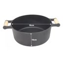 Ver imagem 3 de Caçarola Alça de Madeira com Tampa de Ferro Fundido N°18 - 2 Litros