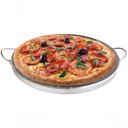 Ver imagem 1 de Forma de Pedra Sabão para Pizza 32 Cm Alças de Inox Curada