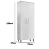 Armario Lavanderia Melissa 2 Pts 2,24m Branco - 5