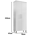 Ver imagem 5 de Armario Lavanderia Melissa 2 Pts 2,24m Branco