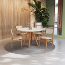 Ver imagem 2 de Conjunto Sala de Jantar Madeira Maciça 4 Cadeiras