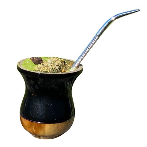 Bomba Chimarrão Tereré Inox 304 Banho Prata 23cm Bom Mate