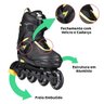 Patins 4 Rodas Inline Para Adulto Ajustável 37 ao 40 Rolamento ABEC 7 Atrio - Preto e Amarelo - 3
