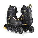 Ver imagem 6 de Patins 4 Rodas Inline Para Adulto Ajustável 37 ao 40 Rolamento ABEC 7 Atrio - Preto e Amarelo