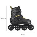 Ver imagem 4 de Patins 4 Rodas Inline Para Adulto Ajustável 37 ao 40 Rolamento ABEC 7 Atrio - Preto e Amarelo