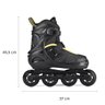 Patins 4 Rodas Inline Para Adulto Ajustável 37 ao 40 Rolamento ABEC 7 Atrio - Preto e Amarelo - 4