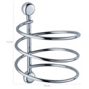 Ver imagem 4 de 5 Porta Secador de Cabelo Cromados em Espiral Suportes de Parede para Salão de Beleza