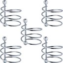 Ver imagem 1 de 5 Porta Secador de Cabelo Cromados em Espiral Suportes de Parede para Salão de Beleza